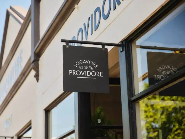 The Locavore Providore shopfront sign on Main Street, Lilydale
